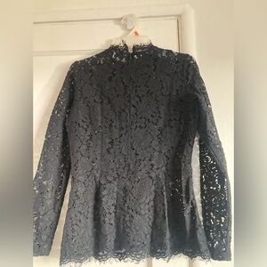 H&M Black Lace Blouse